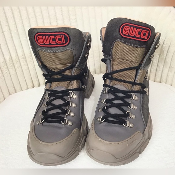 Gucci Men\'s Boots in Gray and Tan main image 8